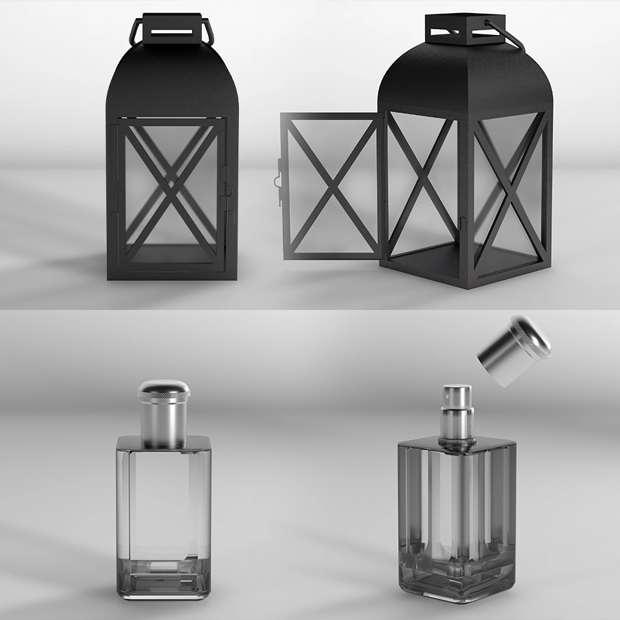 Multipurpose Metal and Glass 3D Objects